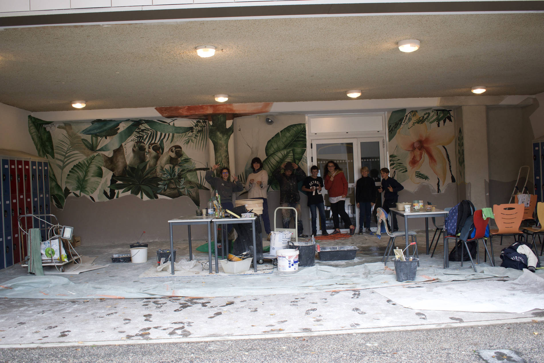 Archidixie - groupe peintres atelier peinture murale