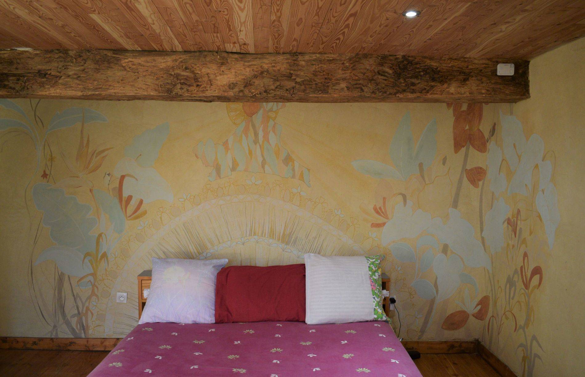 Archidixie - décor fresque peinture à l'argile sur enduit de chaux
